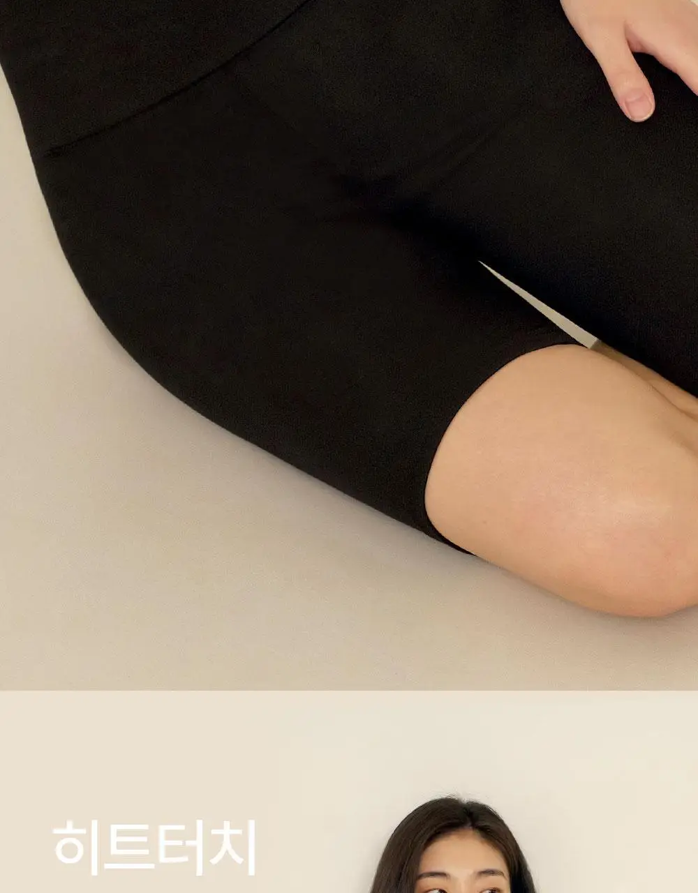 [류혜영 PICK] 마른파이브 히트터치 하이웨스트 5부 기모 레깅스 (FREE/XL) 상세페이지 4
